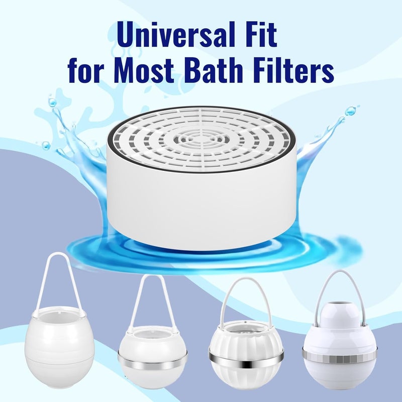 YACVRLT 2 Pack Bath Filter Cartridge Replacement | 10-Stage 5,000 Gallons Filtration | Universal Fit for Most Bath Filters | Removes Chlorine, Fluoride, Heavy Metals | Durable & Skin-Safe, BPA Free - Image 2